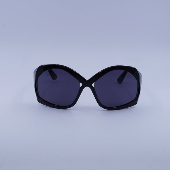 Tom Ford Cheyenne FT0903 01A Sunglasses Black Geometric Frame, Smoke Lenses - Picture 3 of 11